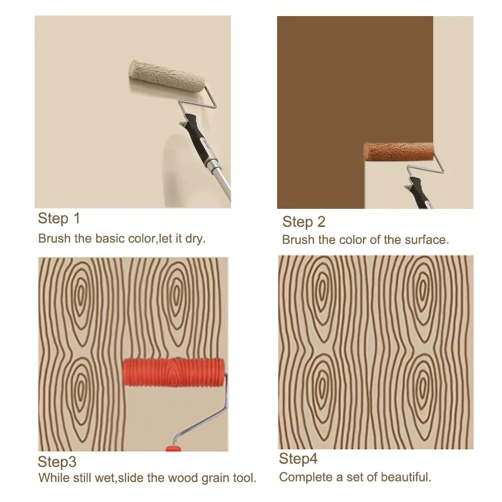 Gummi-Holzmaserung-Anstricht Tools