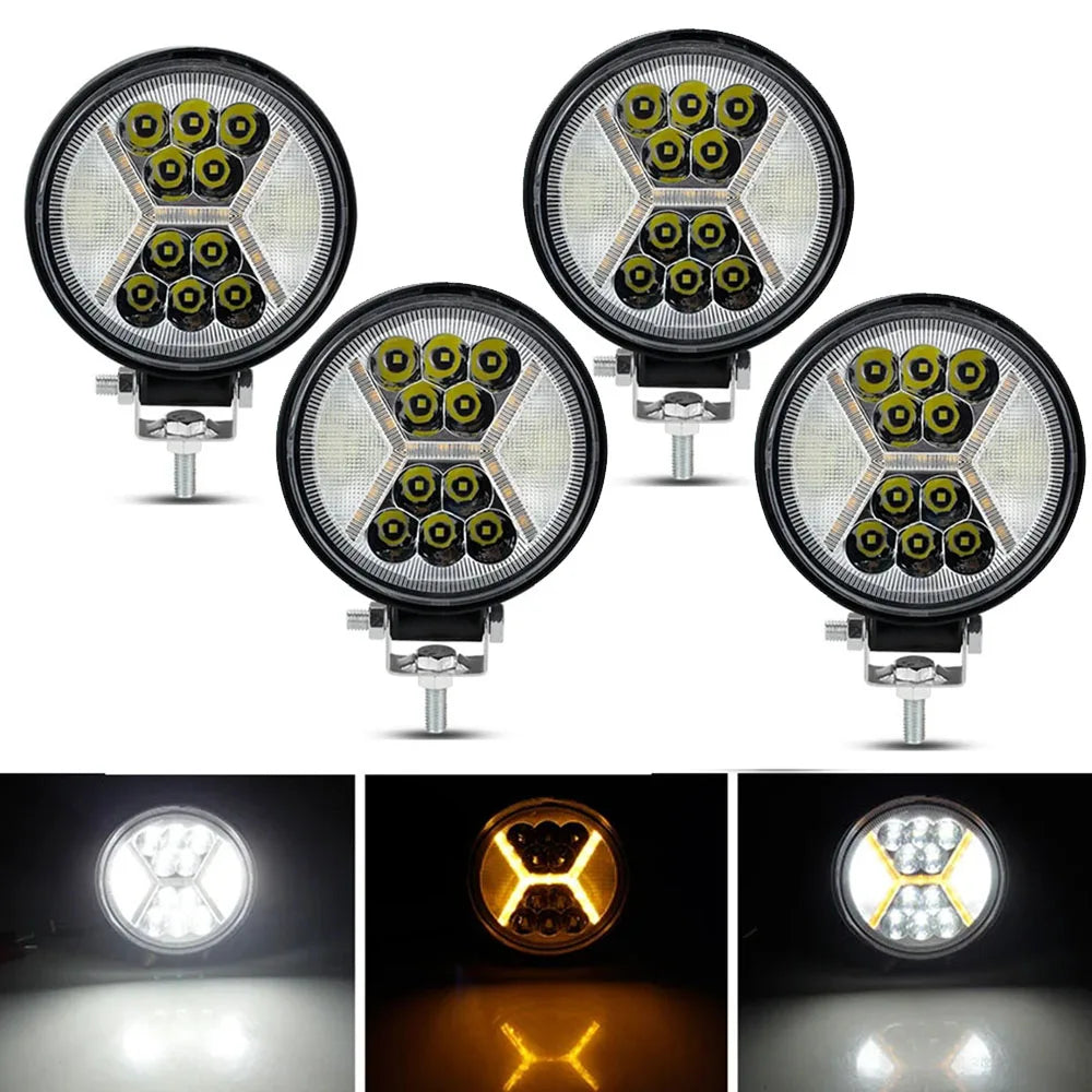 4 Inch LED Work Light Bar Offroad Spotlights 12-24V Led Headlights Driving Fog Lamp Bright for Tractor SUV ATV 4x4 Acessorios