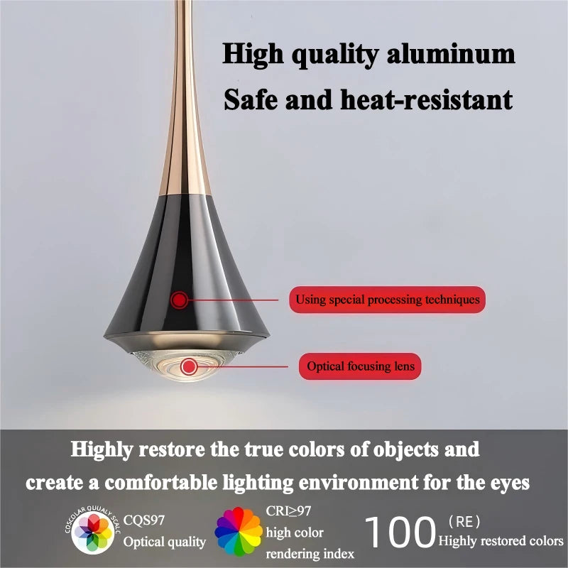 6W LED Pendant Light, Fixed or Adjustable Height