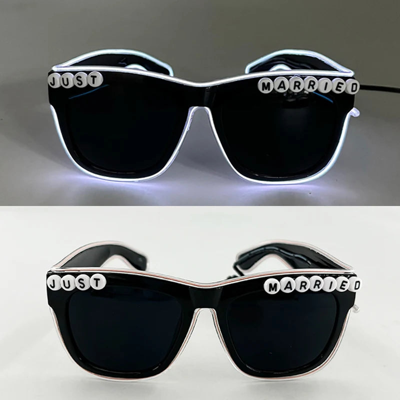 1PC Light Up LED Glasses Glow Sunglasses EL Wire Neon Glasses Glow in The Dark Party Supplies Neon Party Favors for Kids Adults 
