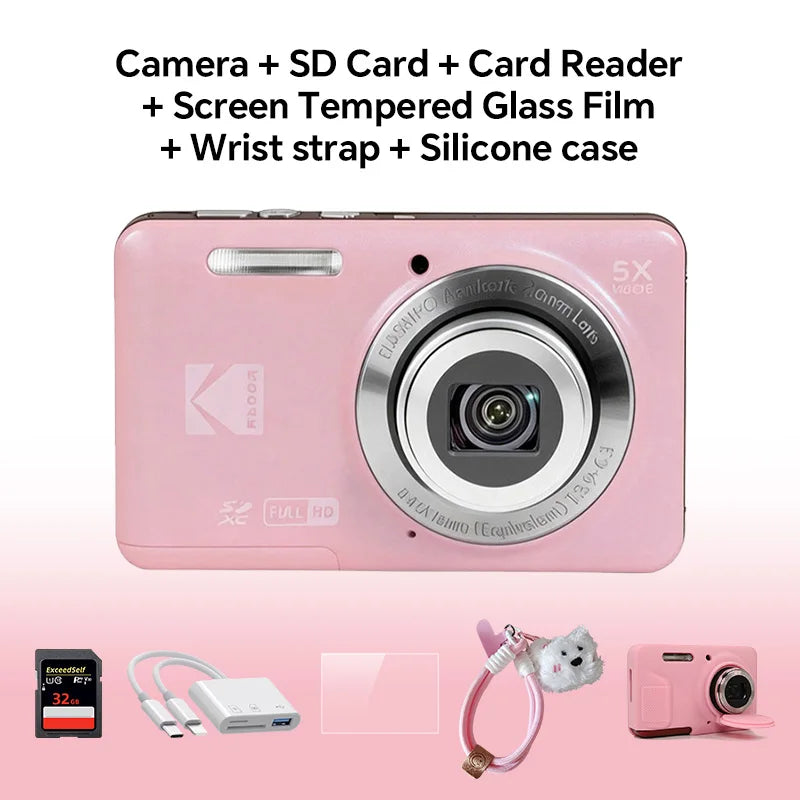 16MP Compact Digital Camera with 5X Optical Zoom and 1080P Video