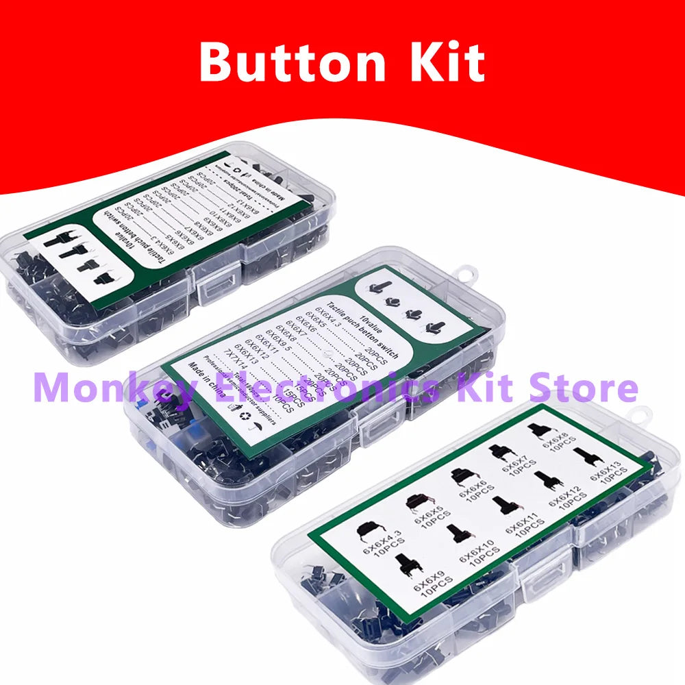 Assortiment de boutons-poussoirs tactiles