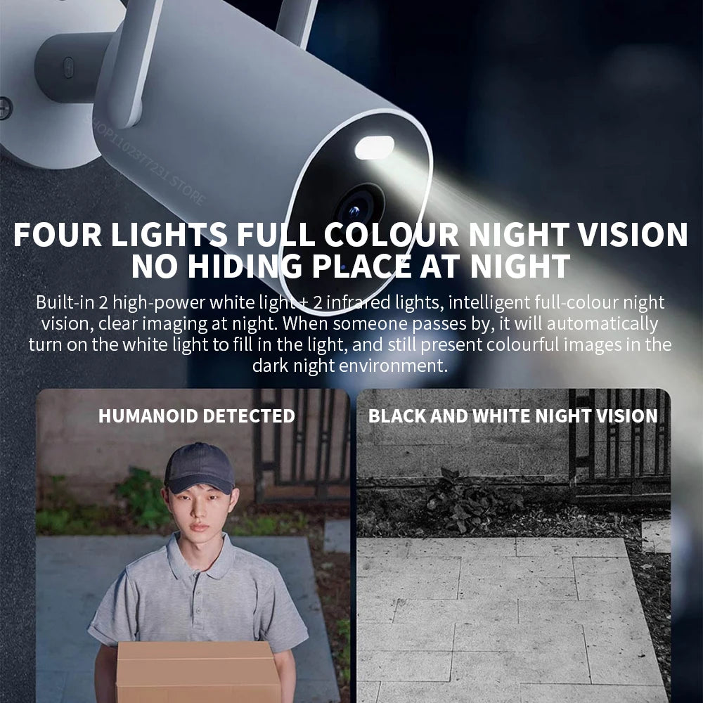 Caméra extérieure Xiaomi AW300 2K WiFi Caméra de sécurité Vision nocturne IP66
