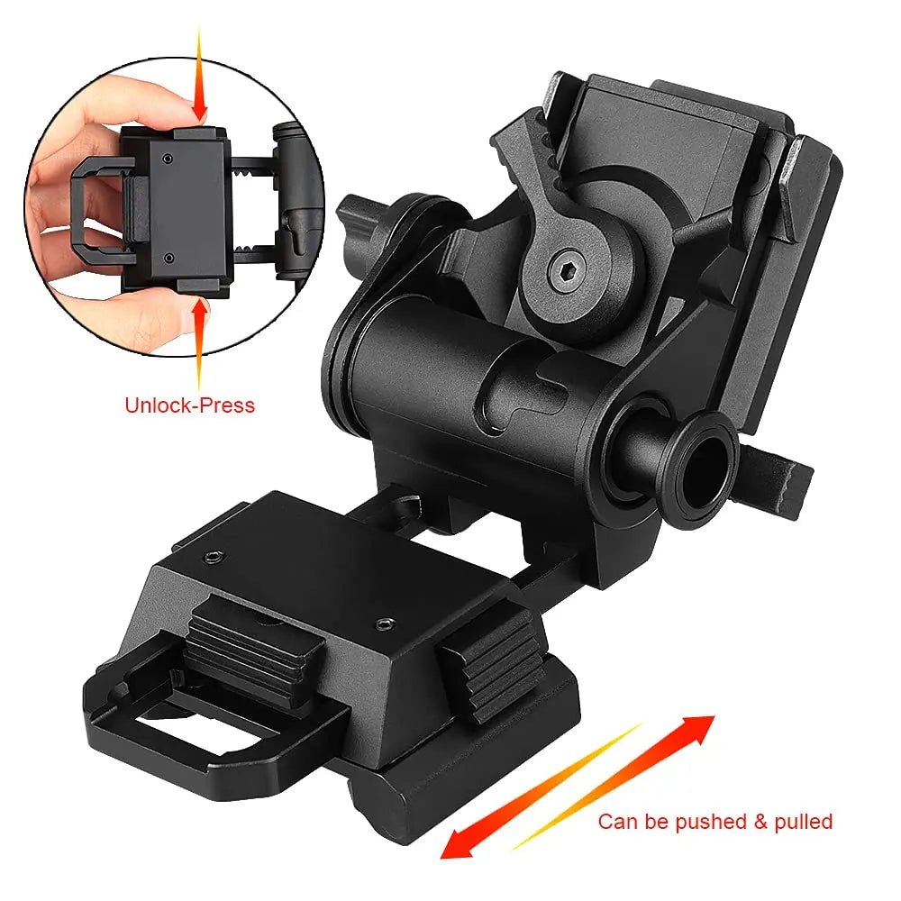 BOOIU Metal/Nylon L4G24 NVG Helmet Mount Holder for PVS15/18 GPNVG18 Goggle Night Vision Stent Outdoor Tactical Helmet Bracket