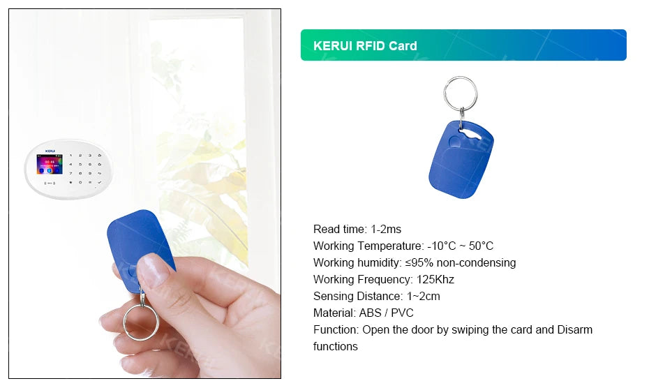 KERUI 433MHZ GSM+WiFi Heimalarm Kommt mit Tuya Smart Anti-Diebstahl Alarme Alarm System Kits Integrierte Batterie Sirene PIR Sensor