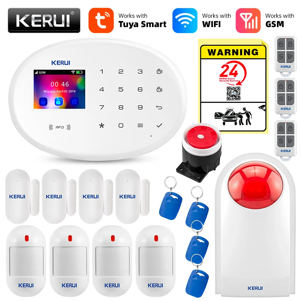 W181/W202 Tuya WiFi a 2G GSM Alarm System
