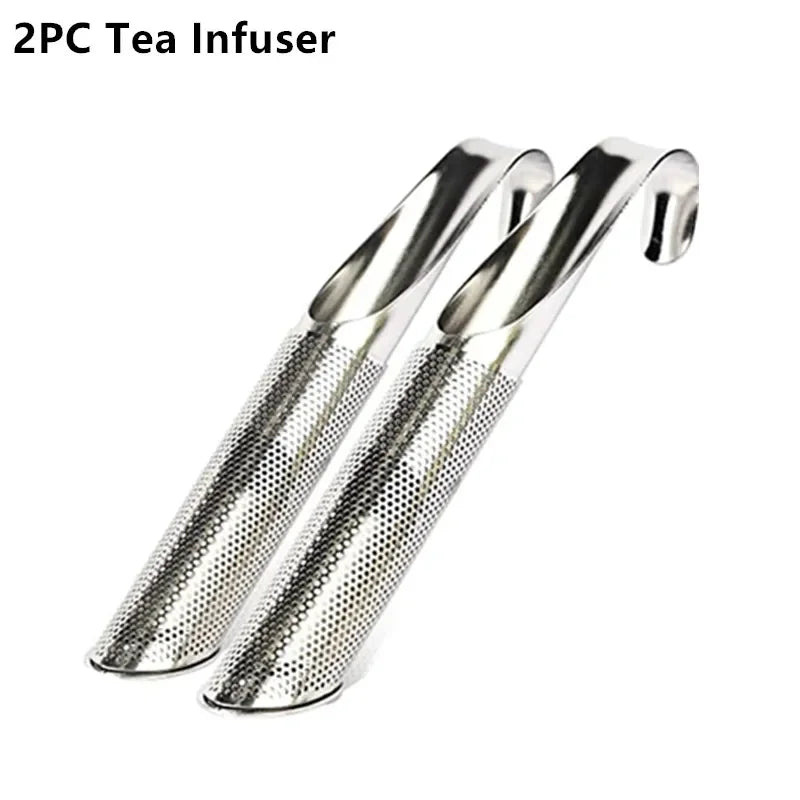 Stainless-Steel Tube Tea Infuser and Brush Options