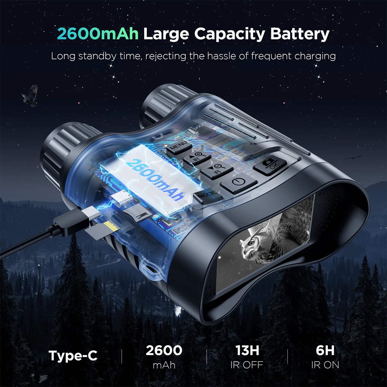 Model 2180 4K nočné videnie ďalekohľady – 36MP a IP54