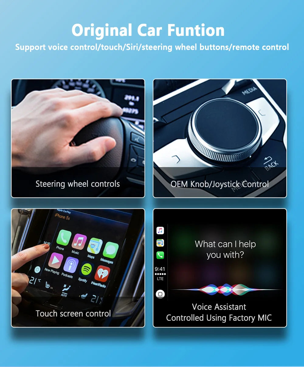 Vezeték nélküli CarPlay és Android Auto 2 az 1-ben okos adapter