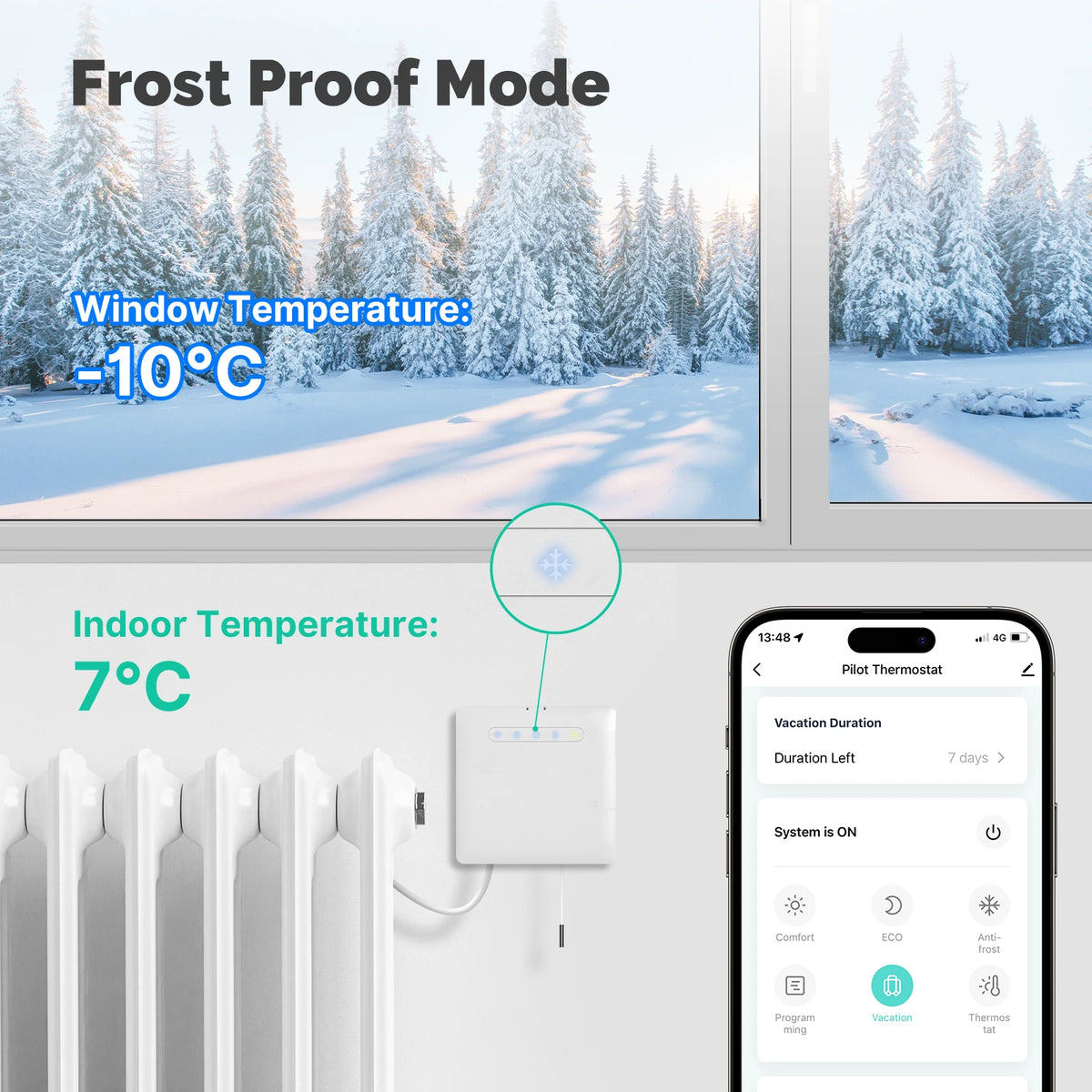 Thermostat WiFi pour radiateurs à câblage pilote