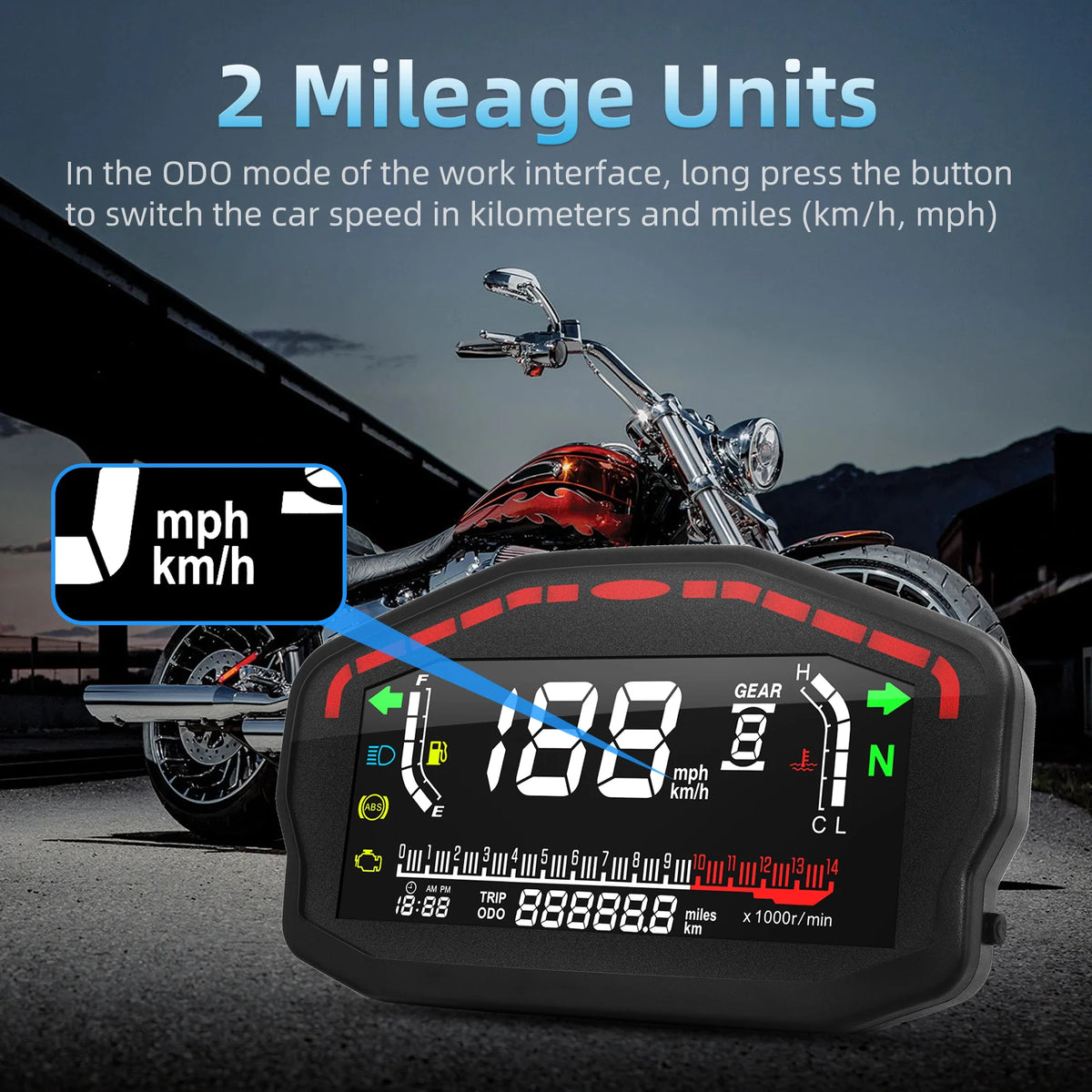 Opzioni di strumento digitale e staffa di montaggio per moto