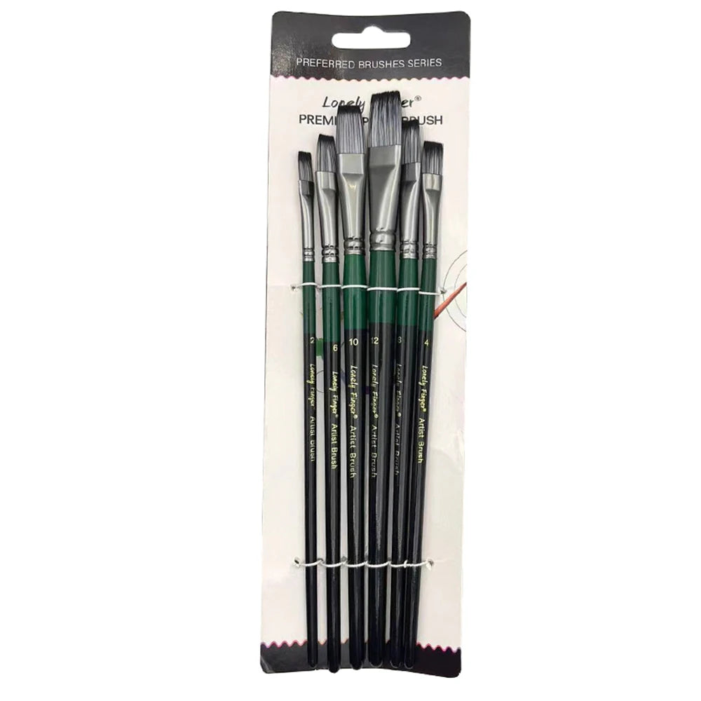 6-Piece Artist Paint Brushes Set