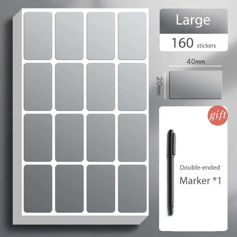 Waterproof Colorful Self Adhesive Assorted Stickers Removable Label Stickers Name Tag Bottle File Document School Supplies 