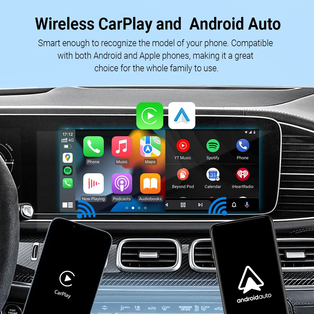 Wireless In-Car Phone Adapter with Pre-Installed Video Apps