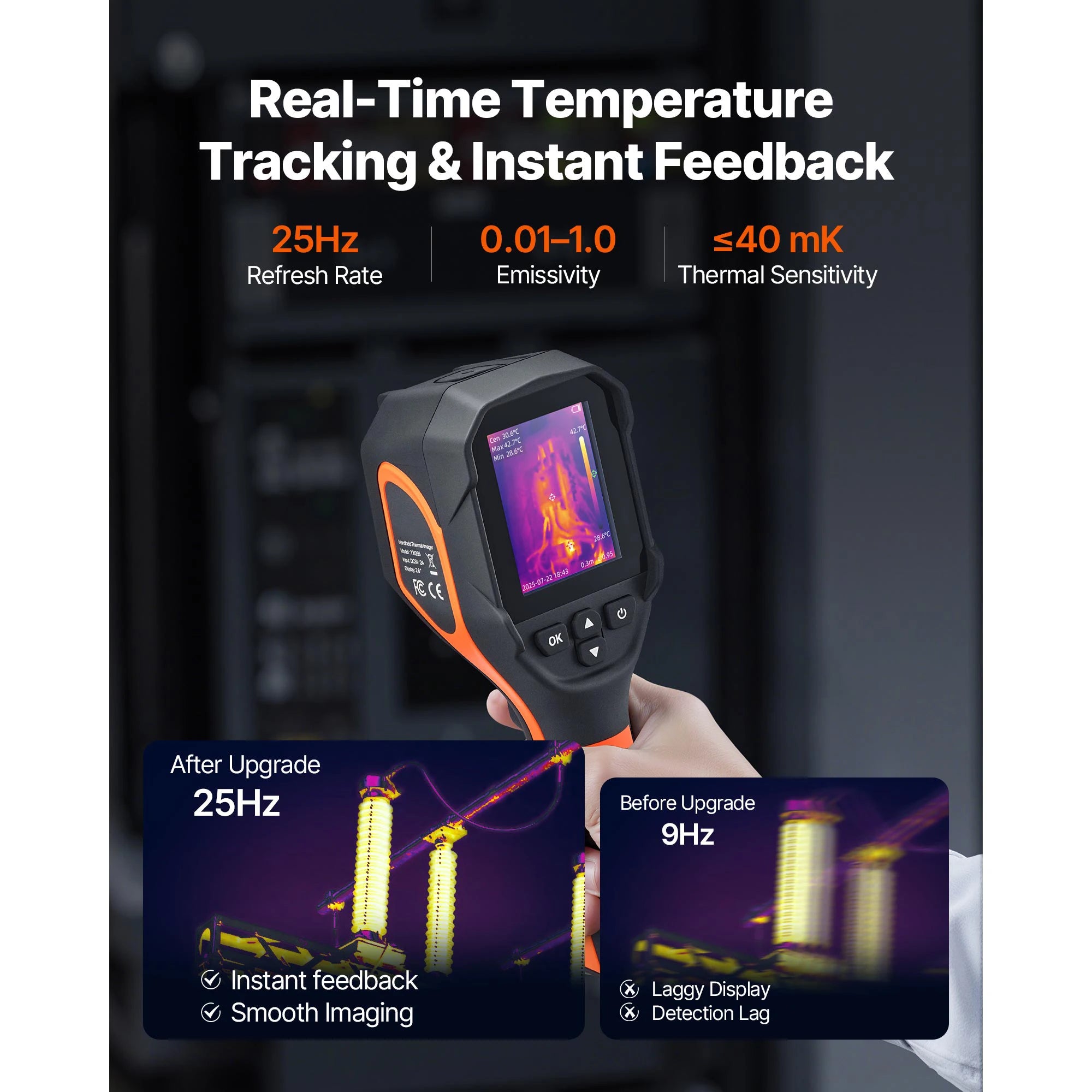 Handheld Thermal Camera 320x240 Enhanced Imaging with 25Hz Refresh