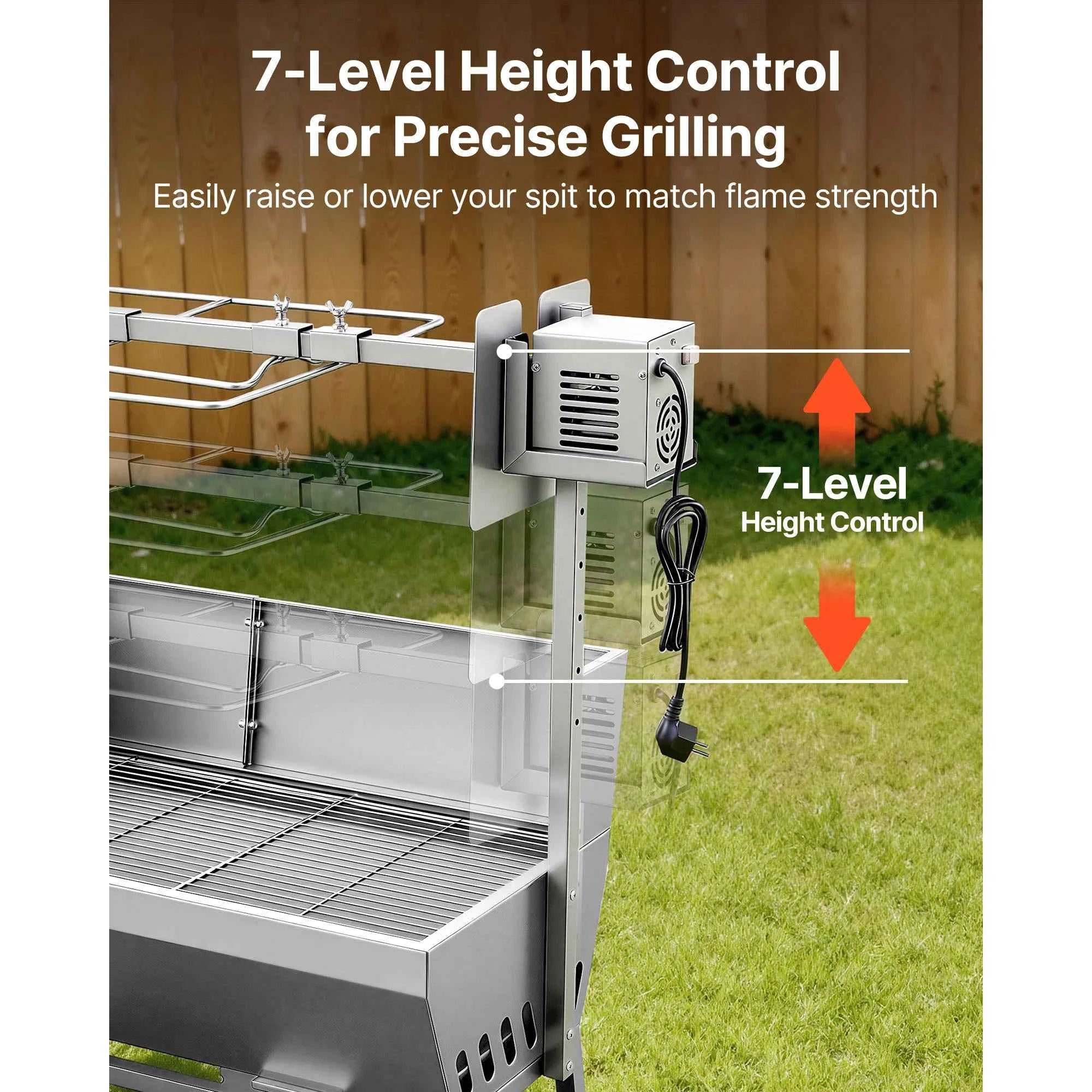 Outdoor Rotisserie Grill with 132 lbs Load Capacity