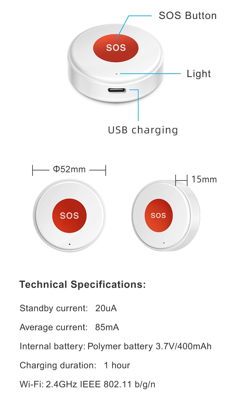 Tuya Wi-Fi SOS Button - Pack Options
