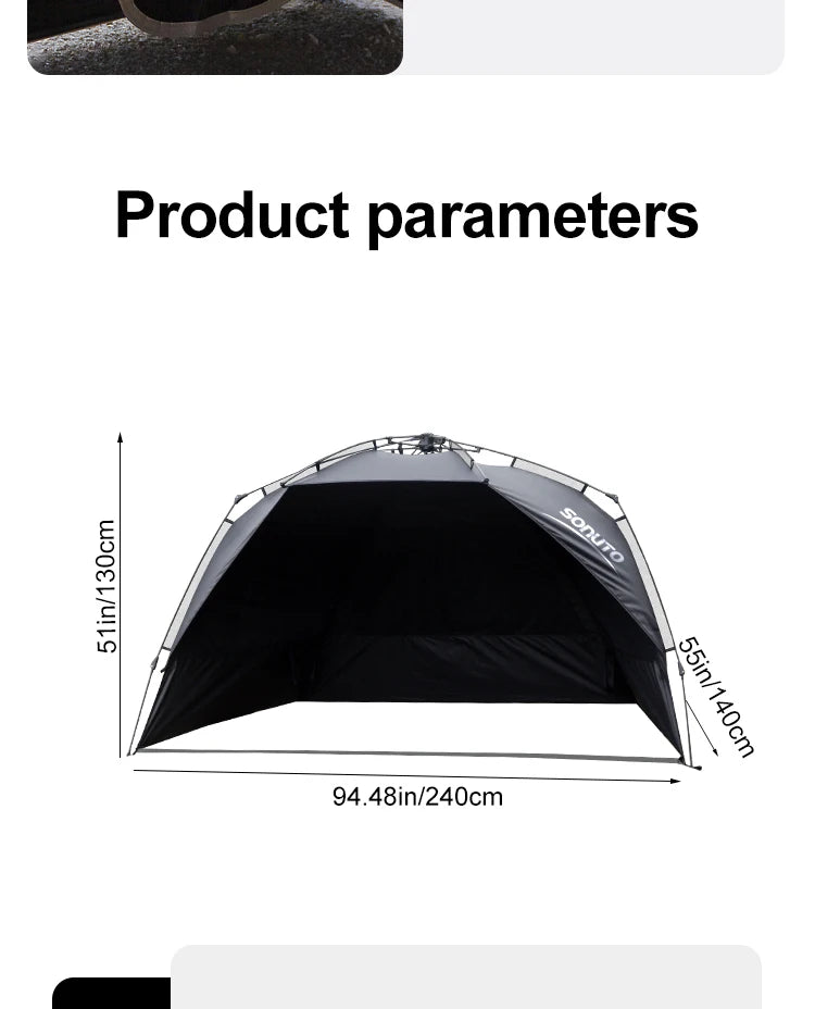 Outdoor 3-4 Person One-Touch Pop Up Camping Tent