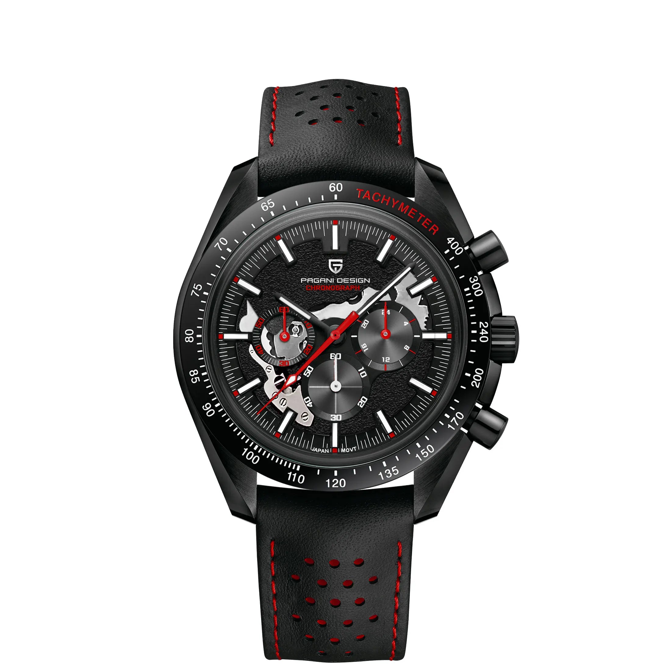 Orologio Cronografo Pagani Design Moon Dark AR Zaffiro 100M