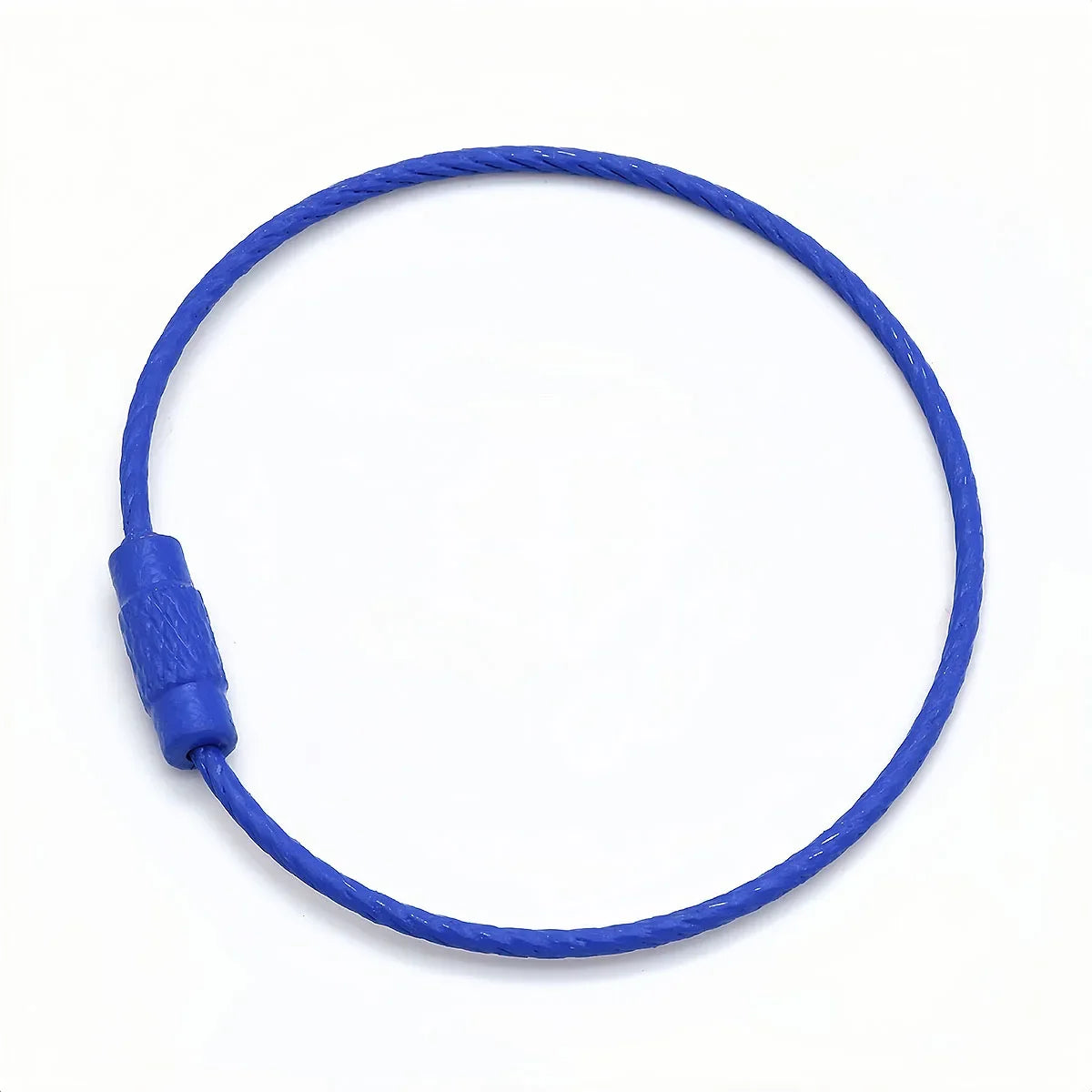 5/10pcs Stainless Steel Wire Keychain Ring Key Keyring Circle Rope Cable Loop Outdoor Camp Luggage Tag Screw Lock Gadget