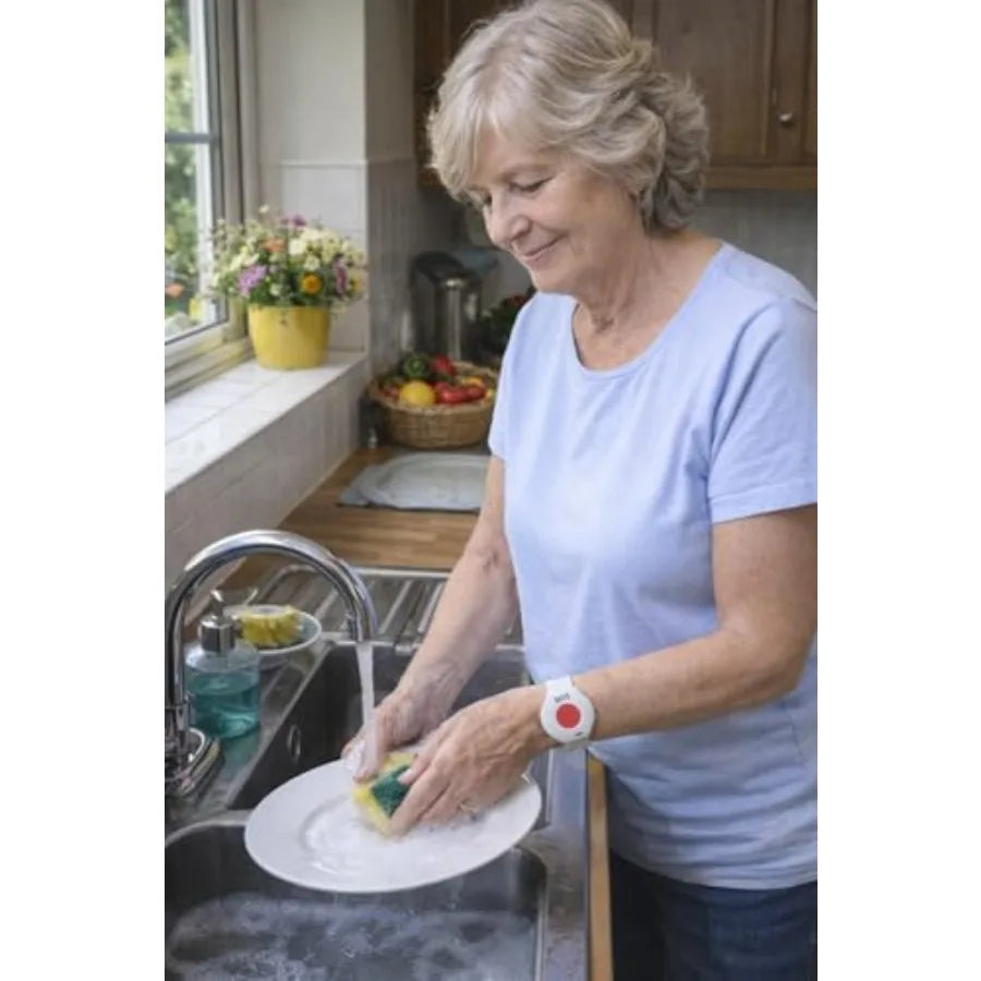 Medical Alert System for Elderly Home Use with Panic Button