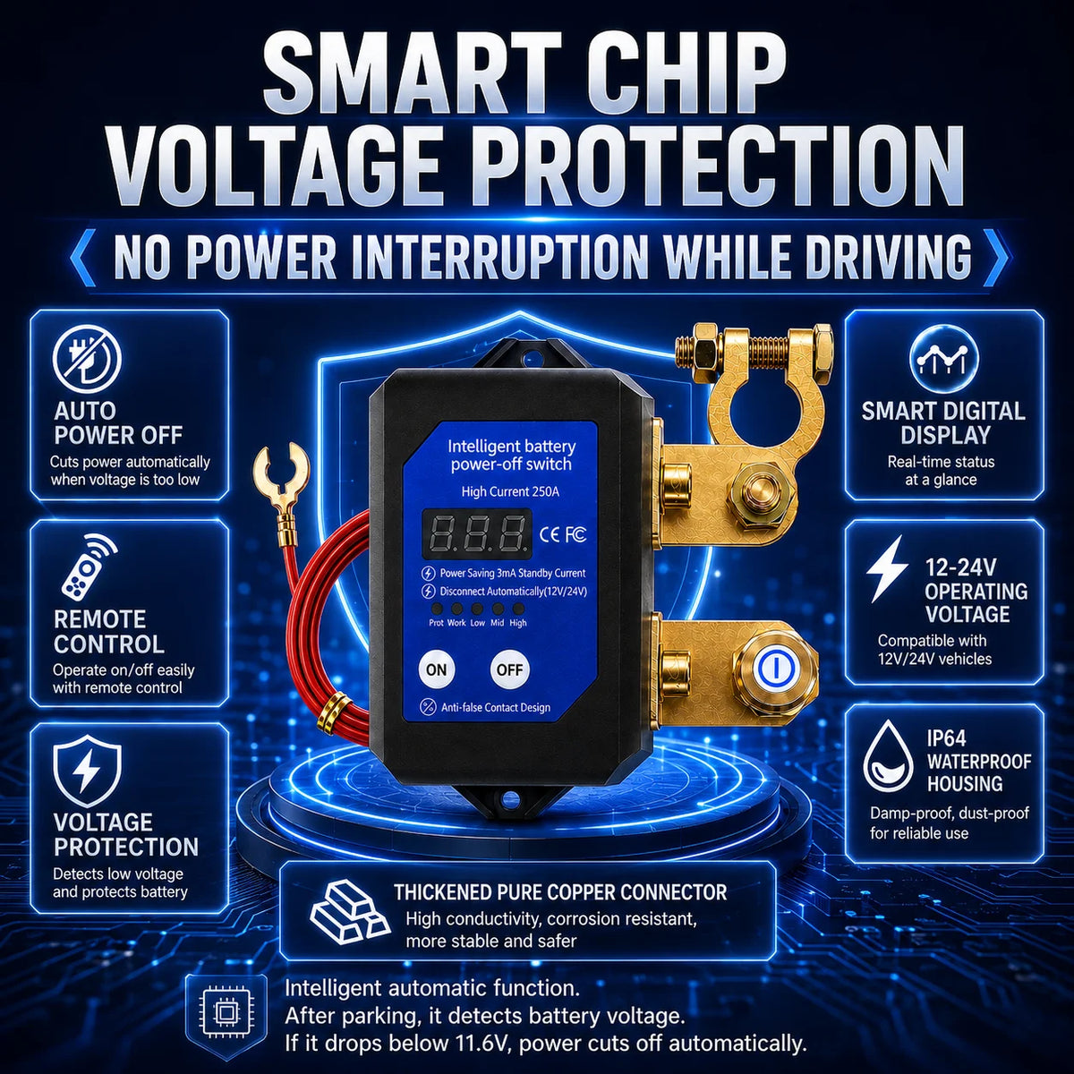 12/24V Remote Battery Disconnect Switch
