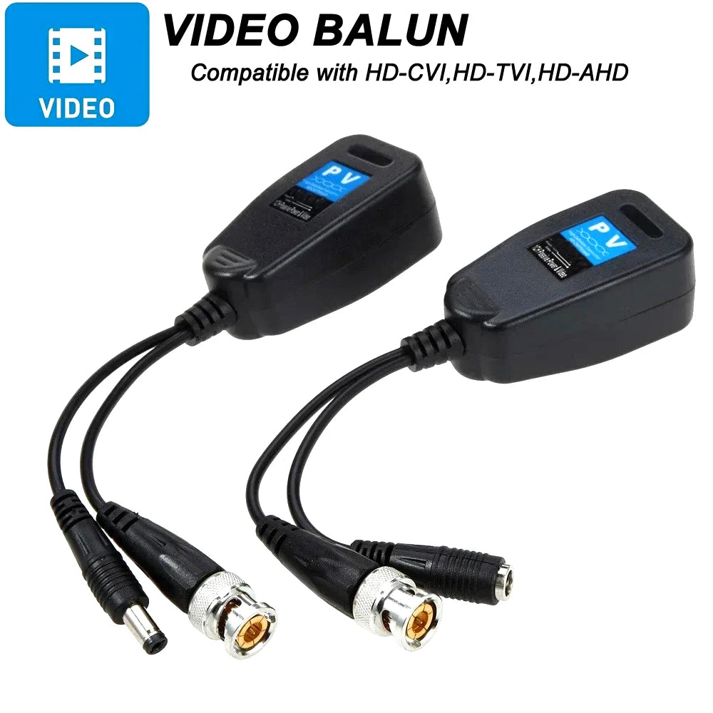Pair of Passive CCTV Video and Power Baluns