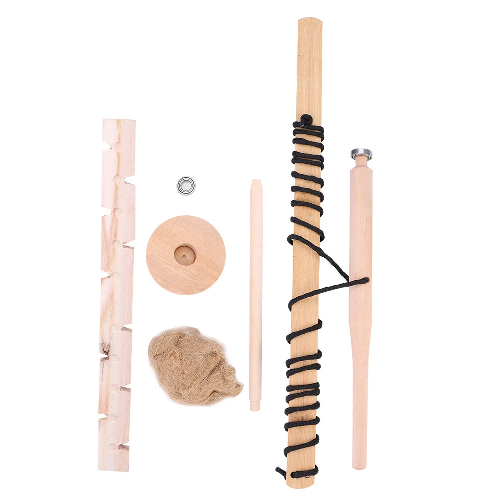 Wooden Bow-Drill Fire-Making Practice Set