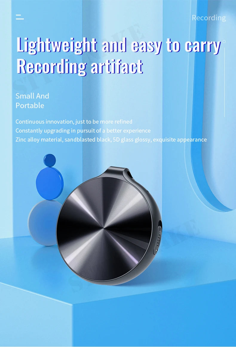 Mini Voice Activated Recorder Built-in Magnet  Small Digital Audio Recording Device Sound Dictaphone STTWUNAKE 