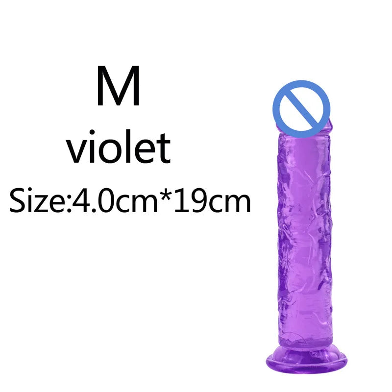 Non-Electric TPE Adult Toy with Suction Base – Size Options