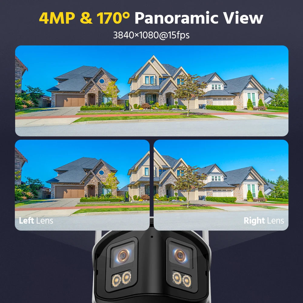 ANNKE 12" LCD Wireless NVR Kit with Dual-Lens 4MP Cameras