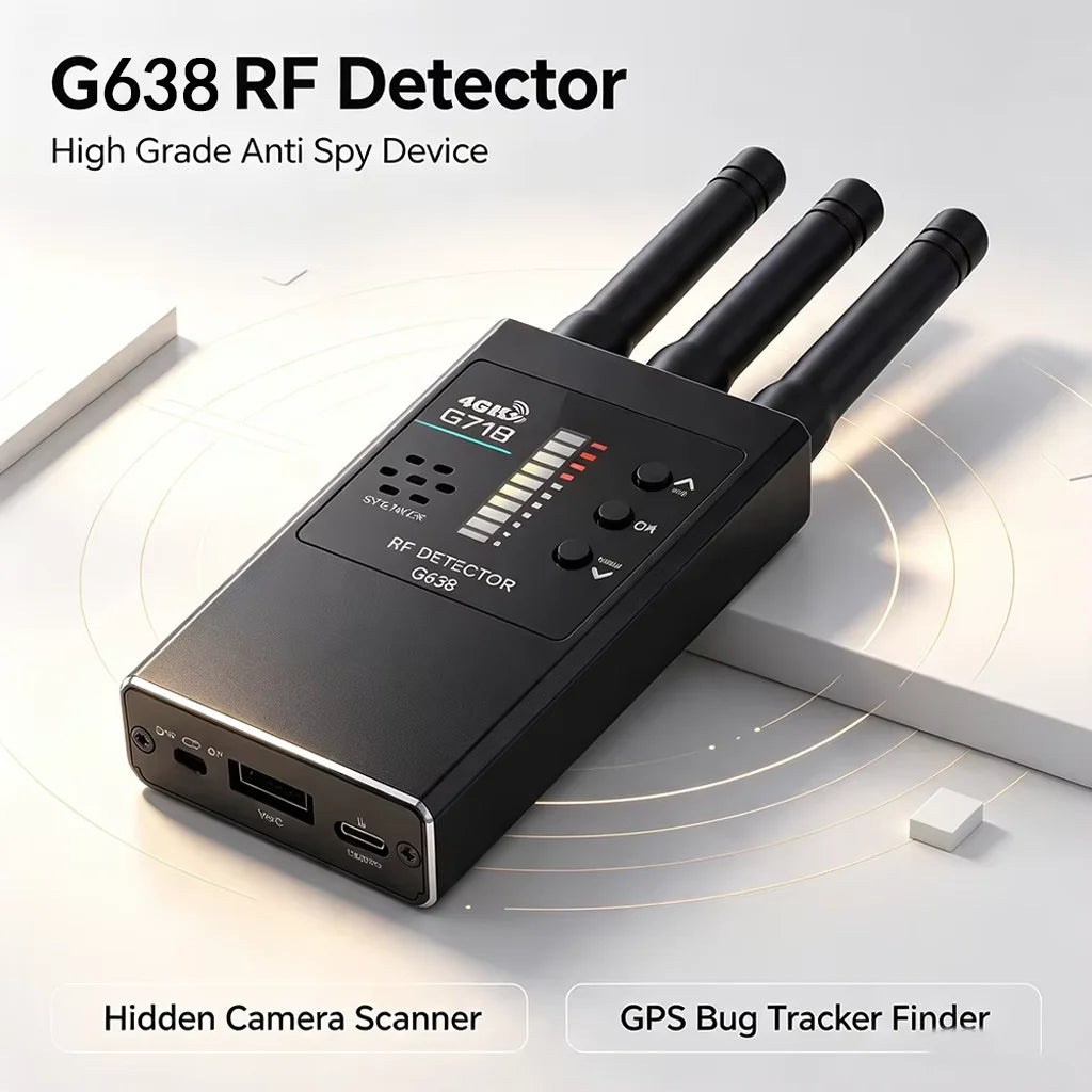 Latest Hot Sale G638 Anti Spy Detector Hidden Camera Infrared Scanner WiFi Bug Finder Wireless RF Signal GSM GPS Tracker Mini Le