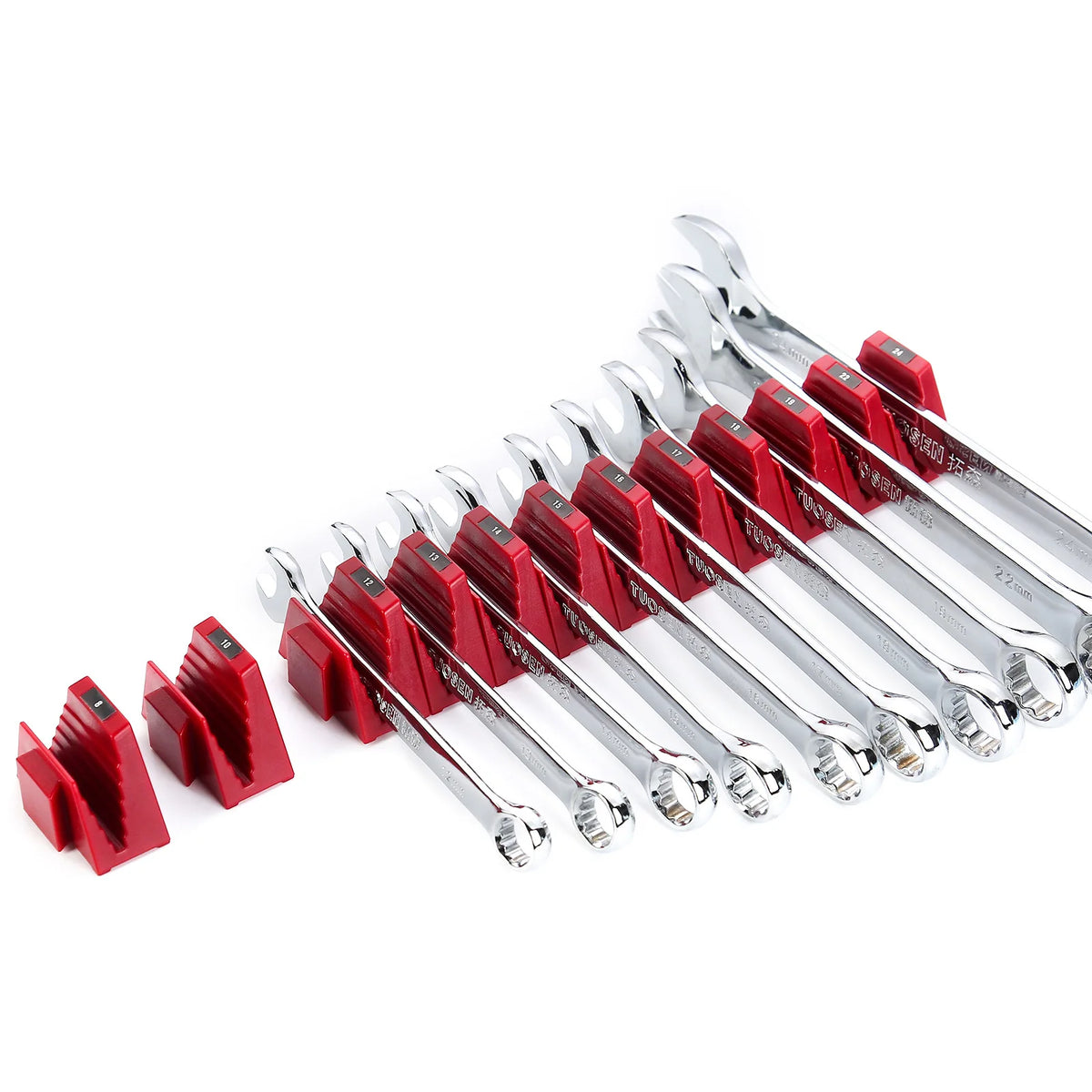 Wrench Organizer Modular System – 12 PCS Magnetic Wrench Organizer for Tool Box Drawer, Modular Wrench Storage Rack