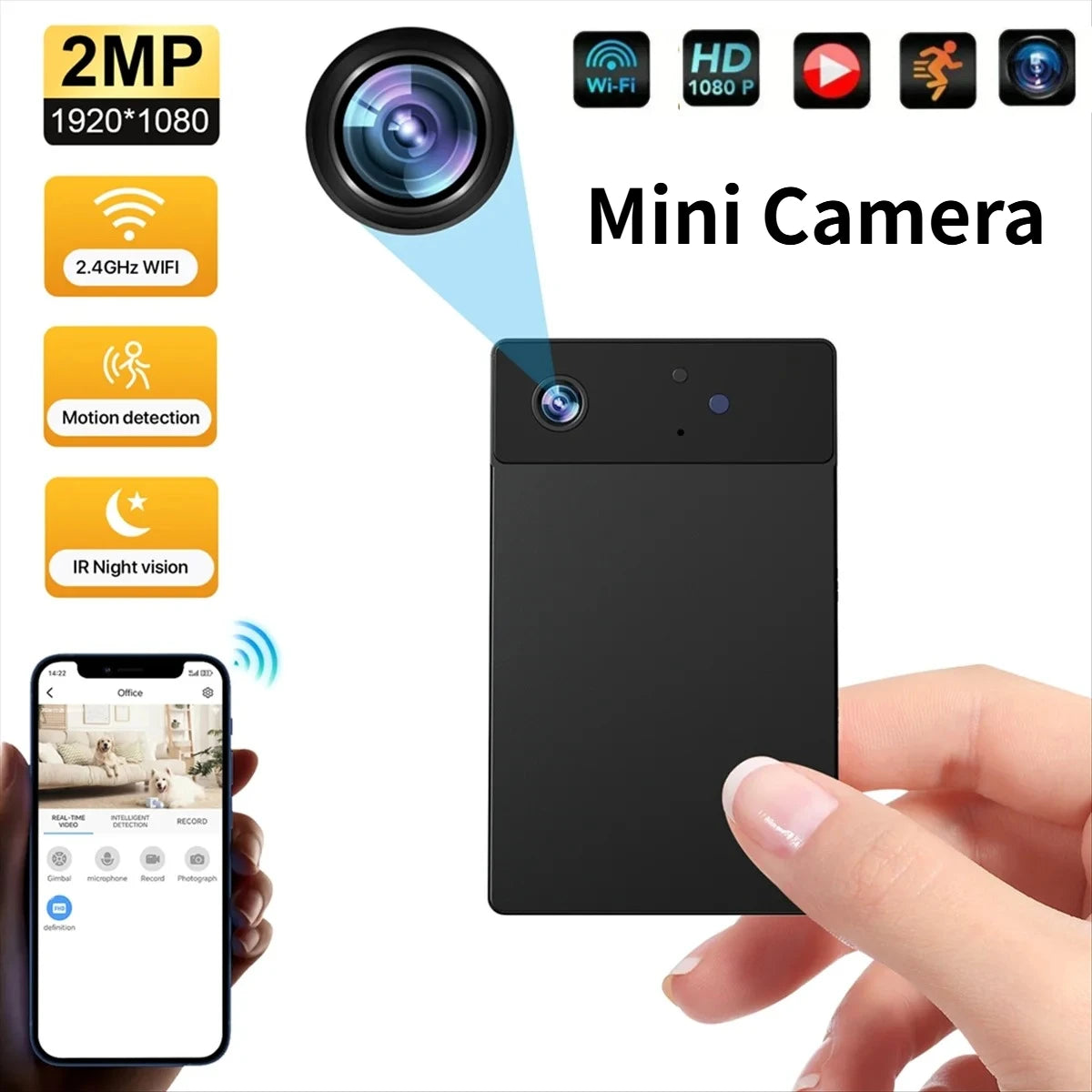 X9 Bezdrôtová mini WiFi kamera s nočným videním HD 1080P