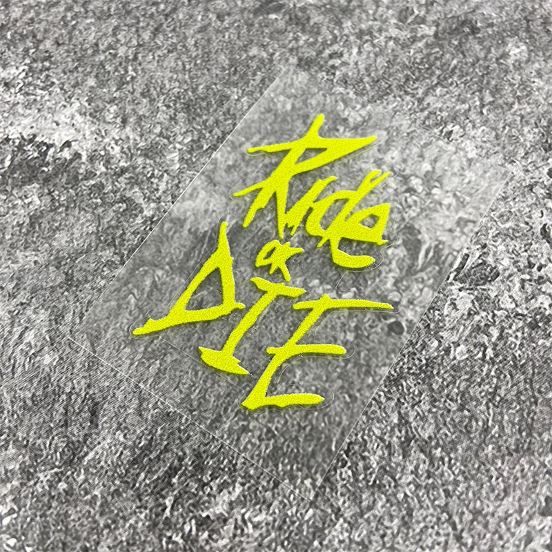 1PC Ride or Die Bike Frame Stickers Bicycle Top Tube Waterproof Vinyl Decals for MTB Bicycle Decorative Motorcycle Accessories 