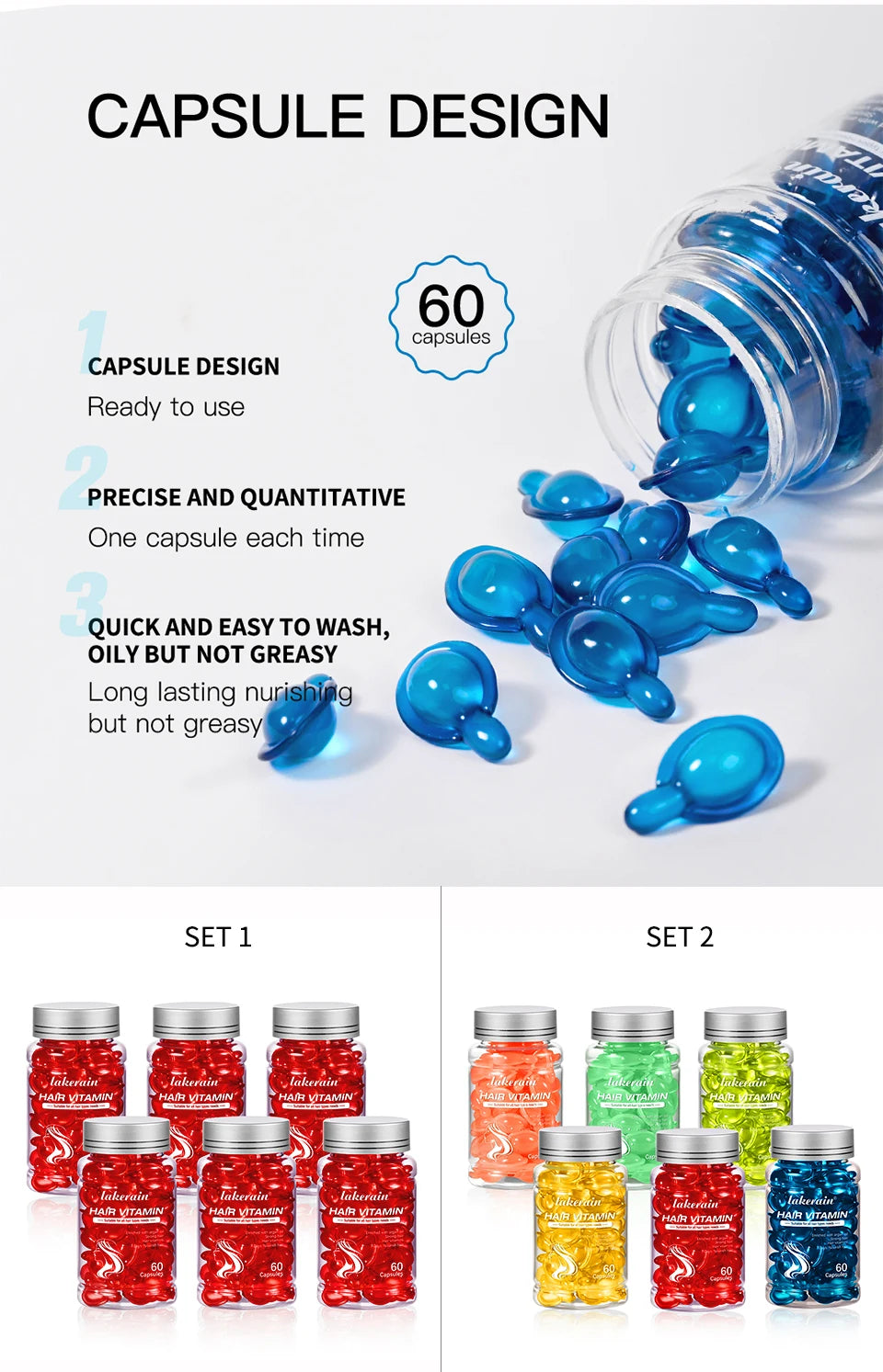 Vitamin Oil Hair Care Essence Capsules
