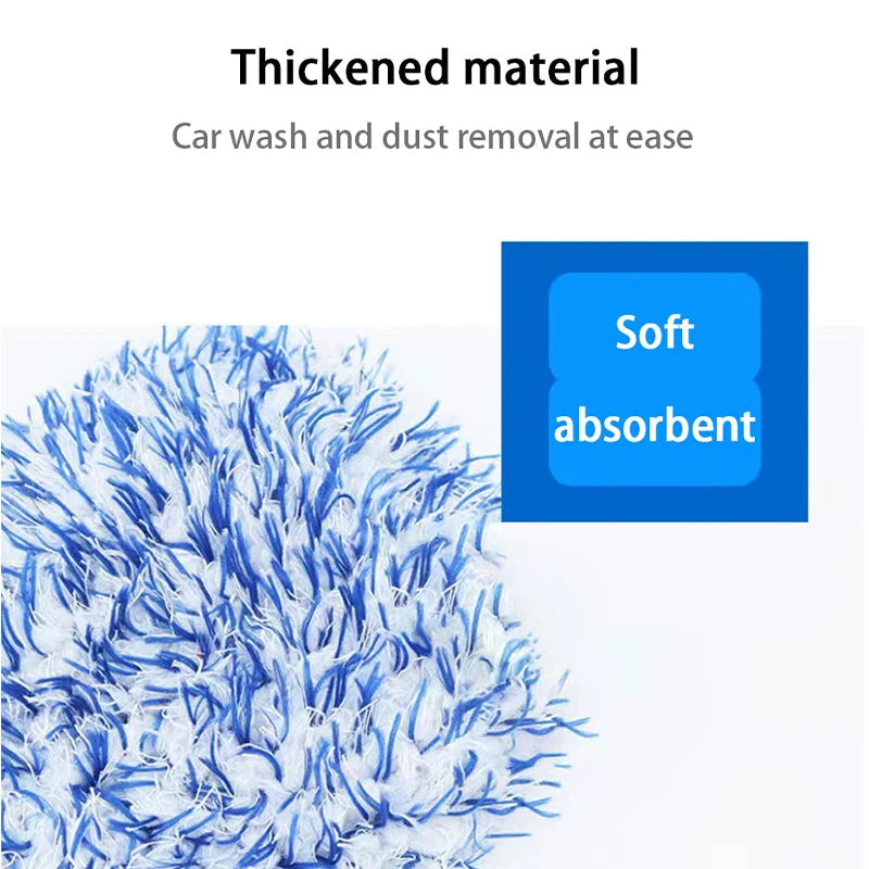 SEAMETAL Microfiber Car Washing Gloves Auto Wheel Hub Rim Cleaning Mitt Ultra-Soft Thickening Wash Glove for Car Detailing Care 