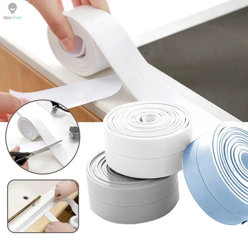 Shower Bath Sealing Tape Strips PVC Self Adhesive Waterproof Wall Sticker for Bathroom Kitchen Seal Caulk Strip Sink Mold Proof Spy-shop.com