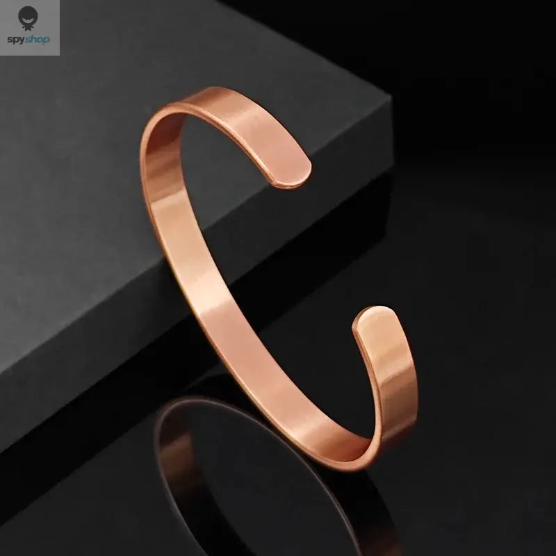 Simple Jewelry Set Pure Copper Bracelet Rings Cuff Magnetic Bangles For Women Men Arthritis Health Solid Copper Jewelry 
