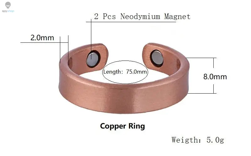 Simple Jewelry Set Pure Copper Bracelet Rings Cuff Magnetic Bangles For Women Men Arthritis Health Solid Copper Jewelry 