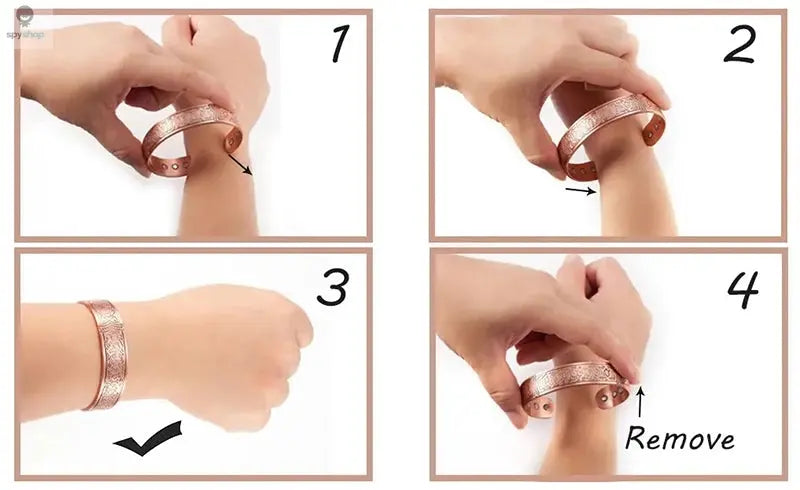 Simple Jewelry Set Pure Copper Bracelet Rings Cuff Magnetic Bangles For Women Men Arthritis Health Solid Copper Jewelry 