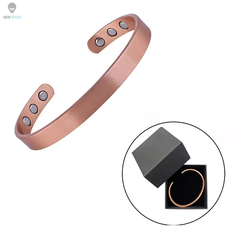 Simple Jewelry Set Pure Copper Bracelet Rings Cuff Magnetic Bangles For Women Men Arthritis Health Solid Copper Jewelry 