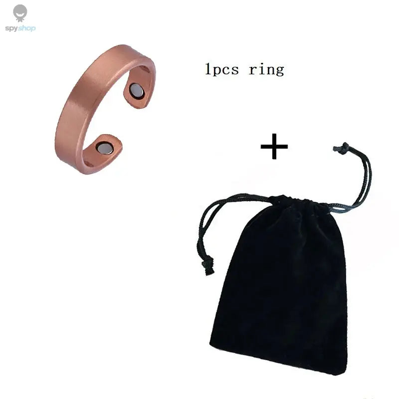 Simple Jewelry Set Pure Copper Bracelet Rings Cuff Magnetic Bangles For Women Men Arthritis Health Solid Copper Jewelry 