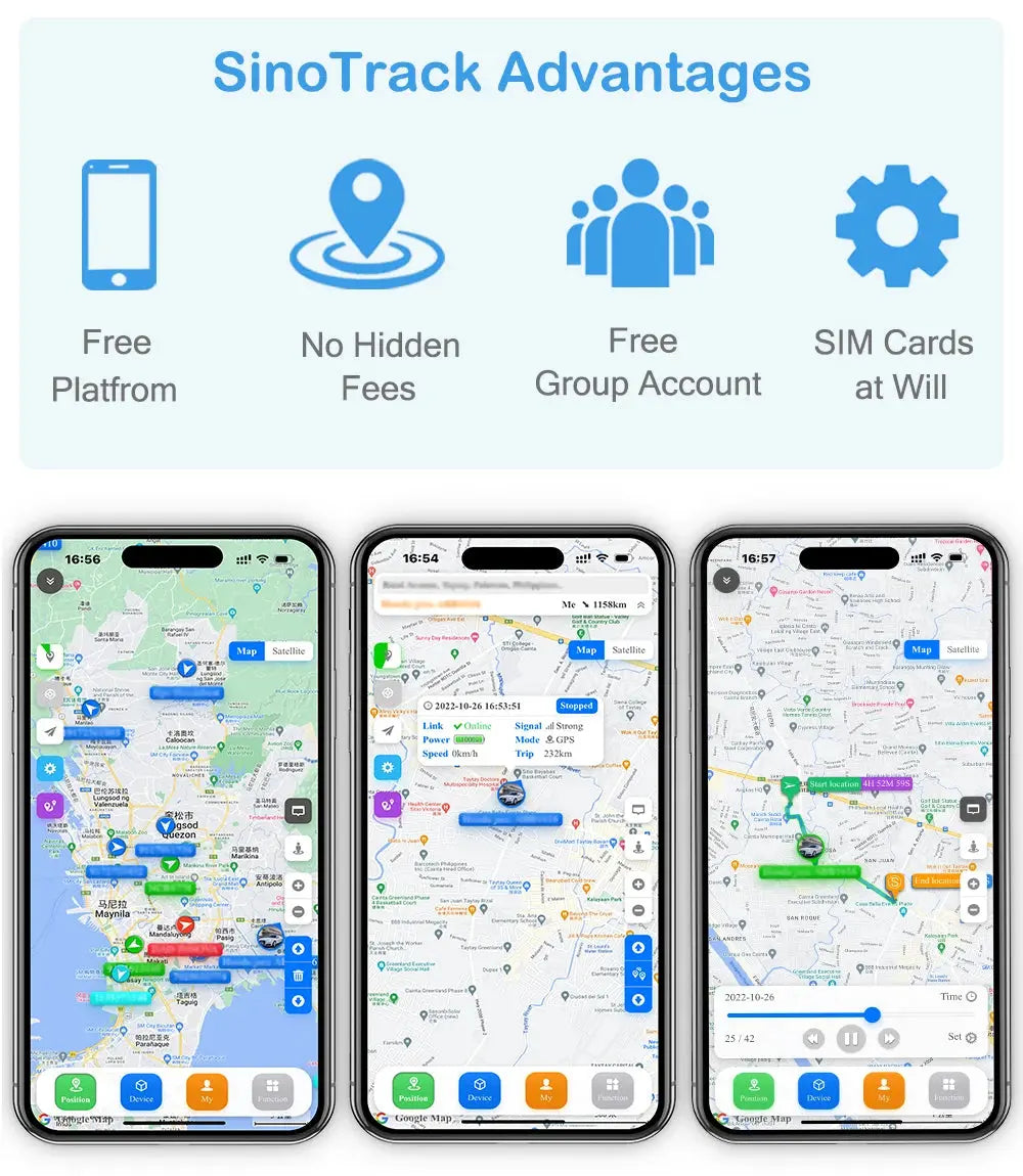 SinoTrack GPS Tracker GSM GPRS Vehicle Tracking Device Monitor Locator Remote Control ST-901A for Motorcycle with Free APP 