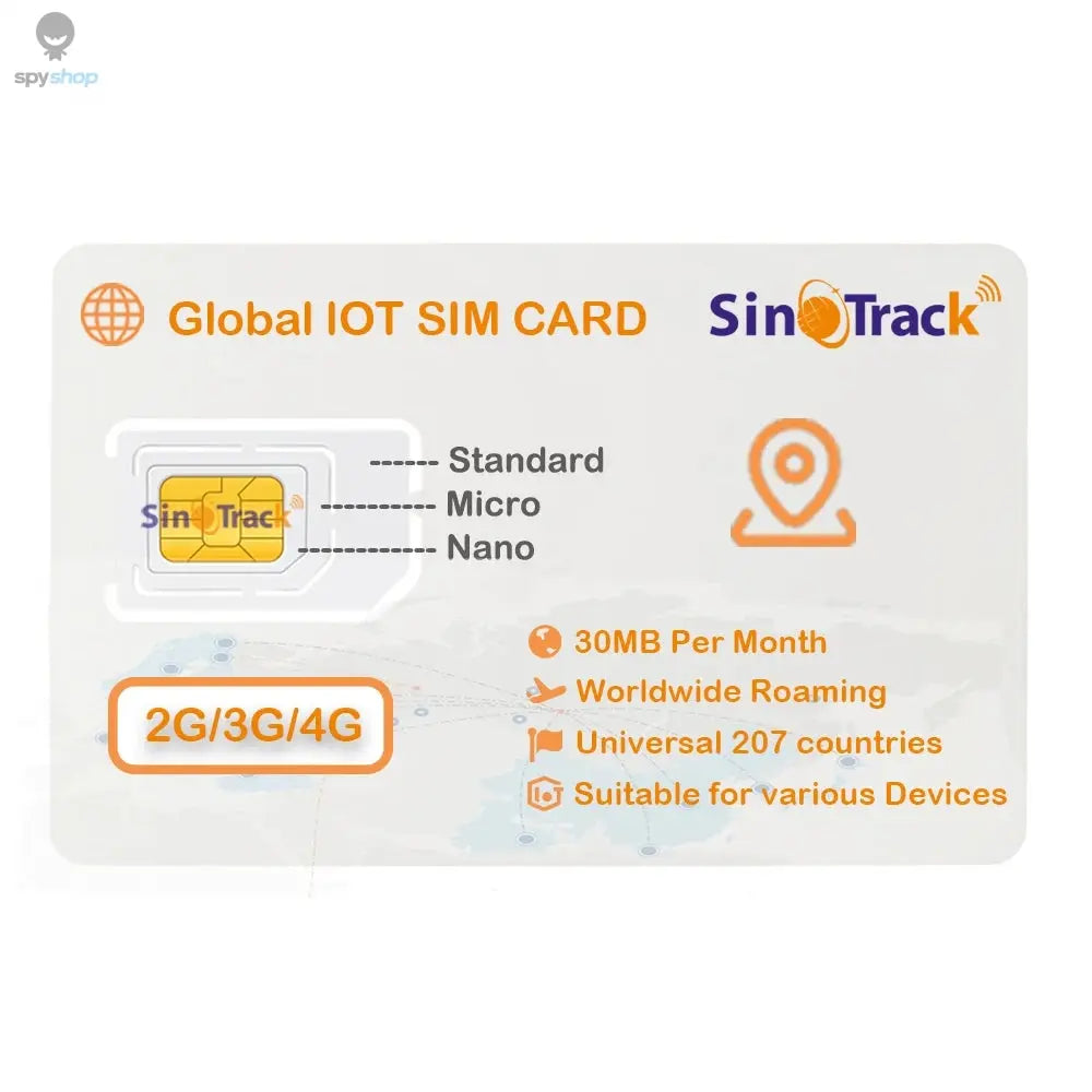 SinoTrack Global M2M 1 Year Card SIM Card 2G 3G 4G 30MB Per Month for GPS Tracker Tracking Device Smart lOT SIM Card ST-901L J16 Spy-shop.com