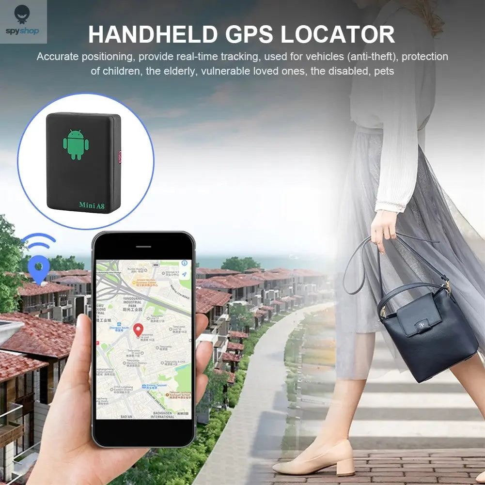 Small GPS Tracker Mini A8 GSM GPRS LBS LocatorAdapter Free Real Time Car Kids Family PetTracking Device Spy-shop.com