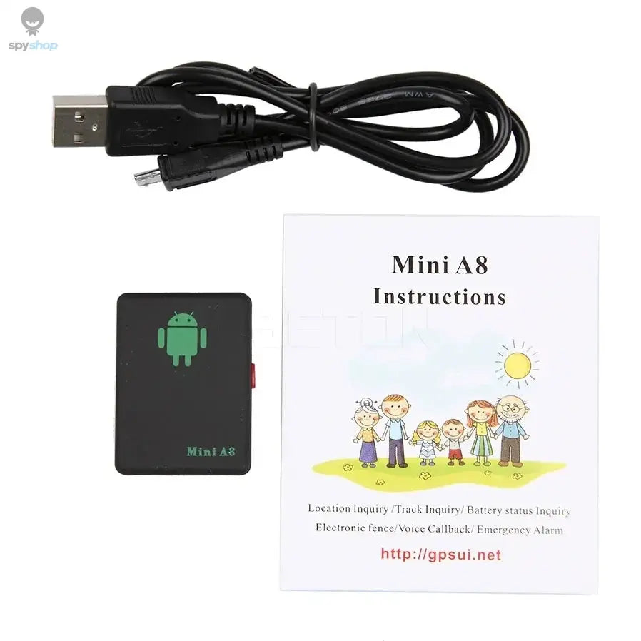 Small GPS Tracker Mini A8 GSM GPRS LBS LocatorAdapter Free Real Time Car Kids Family PetTracking Device Spy-shop.com