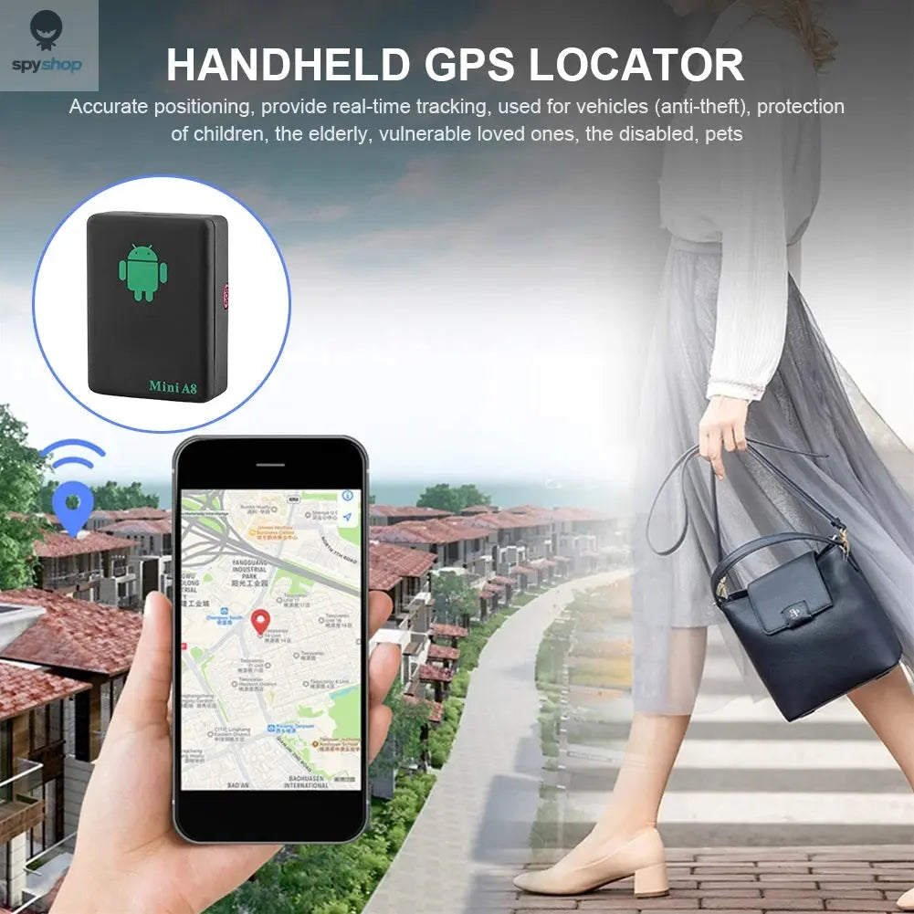 Small GPS Tracker Mini A8 GSM GPRS LBS LocatorAdapter Free Real Time Car Kids Family PetTracking Device Spy-shop.com