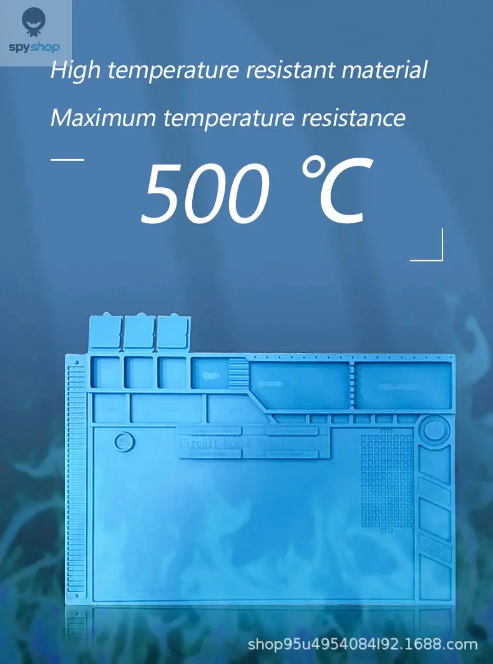 Soldering Station Mat Silicone Work Mat Heat Resistant 932°F Anti-Static Magnetic Mat for Electronic Phone Laptop Watch Repair 