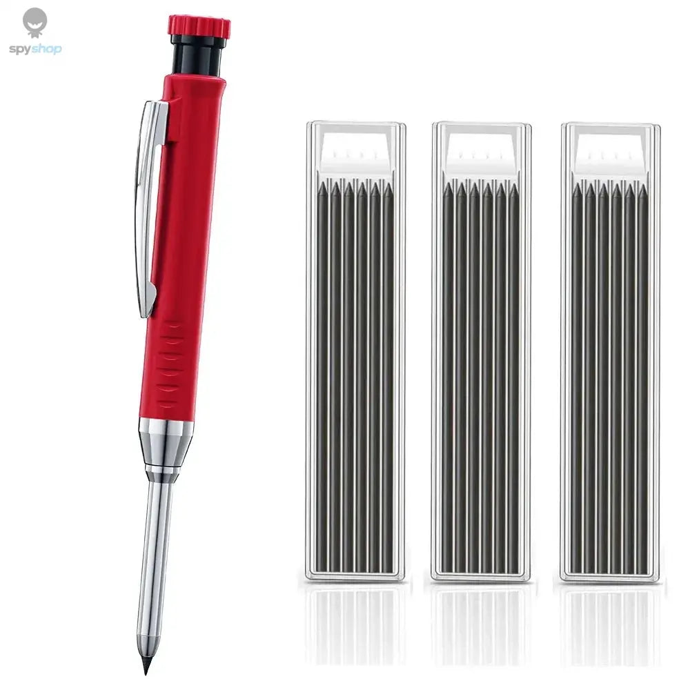 Solid Carpenter Mechanical Pencil with Sharpener Woodworking Tools 2.8mm 3 Colors Refill Construction Tools Stationery Supply Spy-shop.com